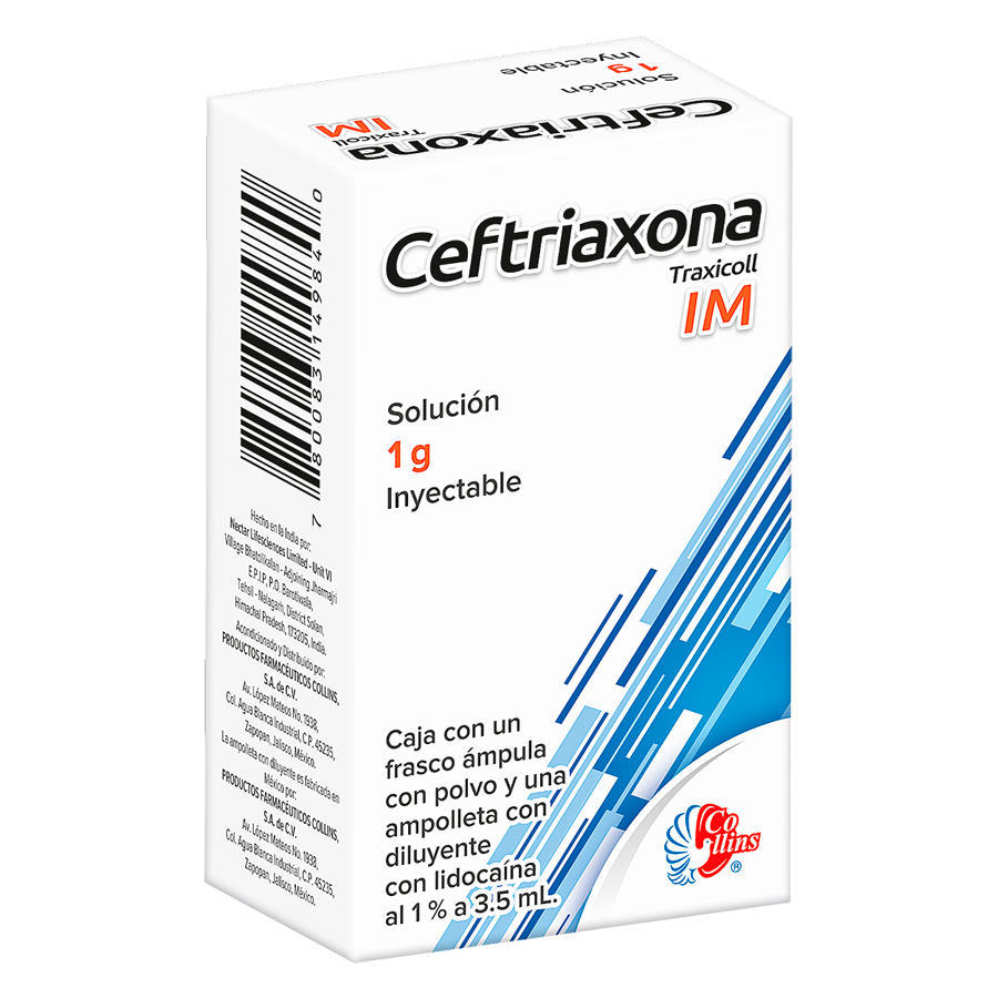 CEFTRIAXONA IM 1G 1AMP SOL