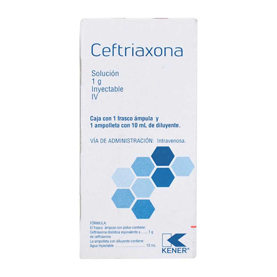 CEFTRIAXONA 1G IV 1FCO SOL