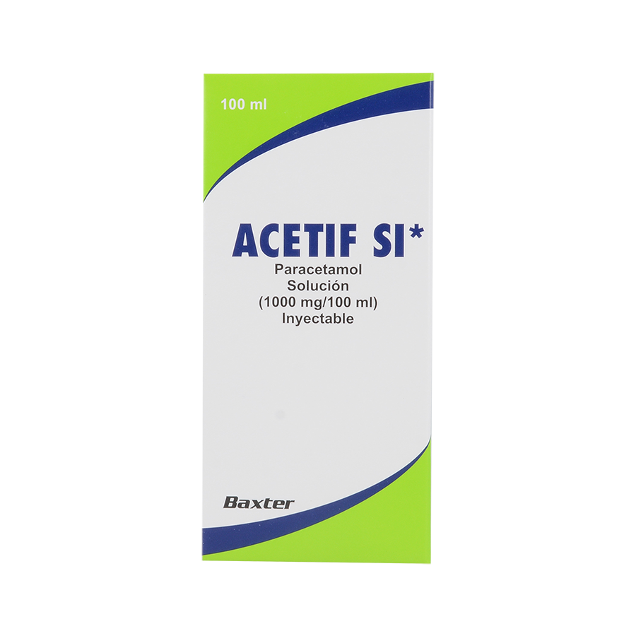 ACETIF SI ( PARACETAMOL 1000 MG/100ML) SOL INY 1FCO