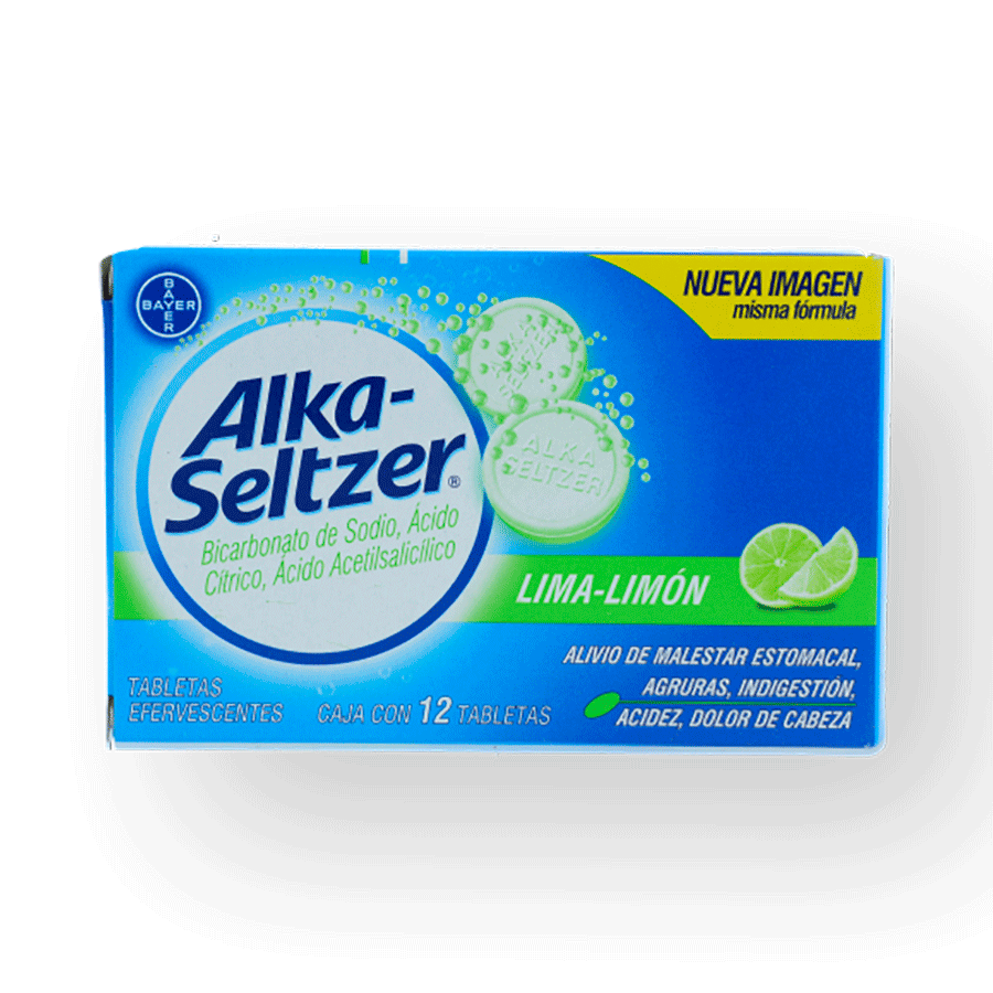 ALKA-SELTZER LIMA LIMON 12S