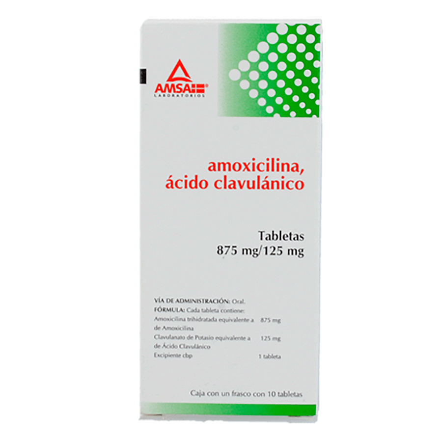 AMOXICILINA 875MG/ACIDO CLAVULANICO 125MG (GRAMAXIN) 10TABS