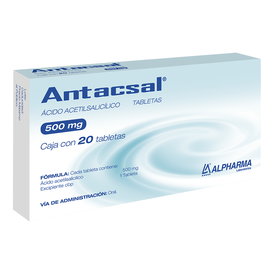 ANTACSAL (AC ACETILSALICILICO500MG) 20 TABS