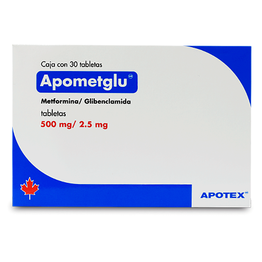 APOMETGLU (METFORMINA/GLIBENCLAMIDA 500 MG/2.5MG) 30TABS