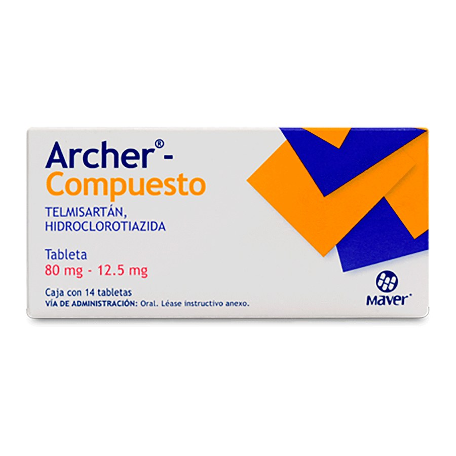 ARCHER-COMPUESTO ( TELMISARTAN/HIDROCLOROTIAZIDA 80MG/12.5MG) 14TABS