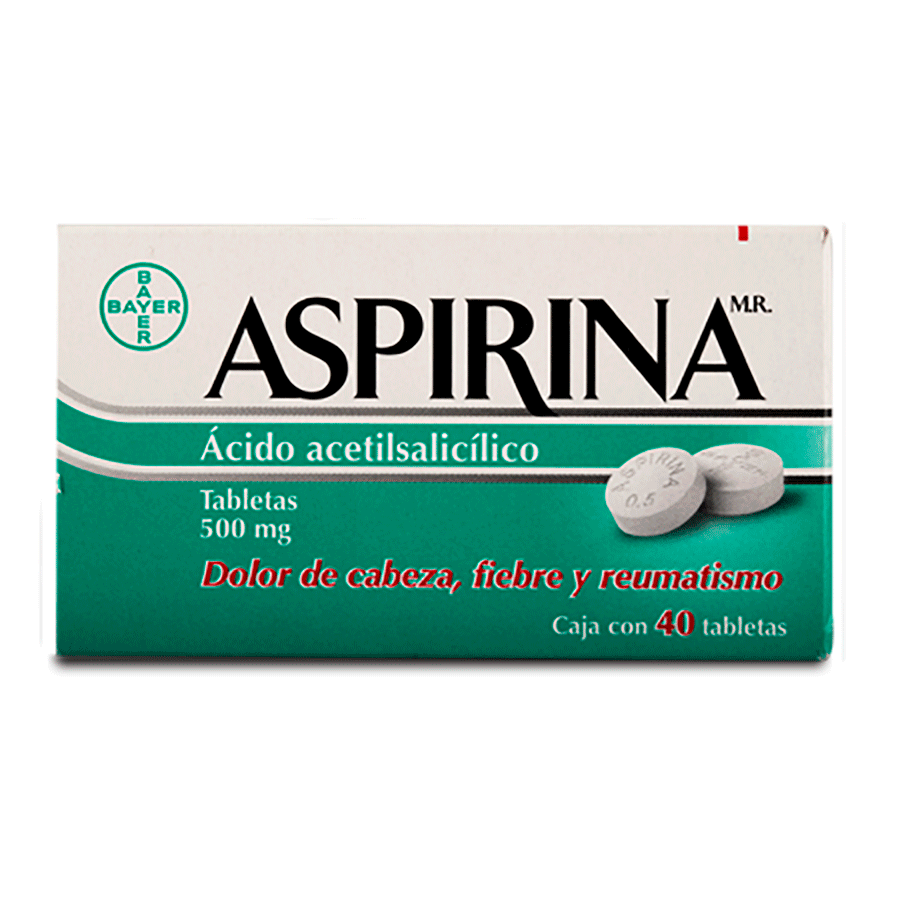 ASPIRINA (ACIDO ACETILSALICILICO 500 MG) 40TABS