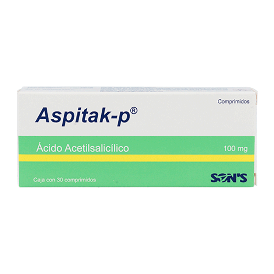 ASPITAK-P (ACIDO ACETILSALICILICO 100MG) 30COMP