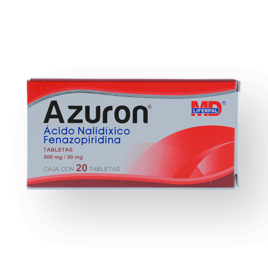 AZURON (ACIDO NALIDIXICO/FENAZOPIRIDINA 500MG/50MG) 20TABS