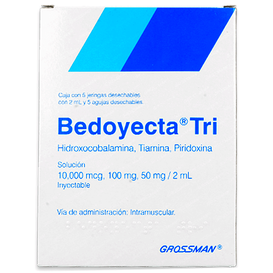 BEDOYECTA TRI (VITAMINAS B1,B6,B12 50000 UI/2 ML) SOL INY C/5