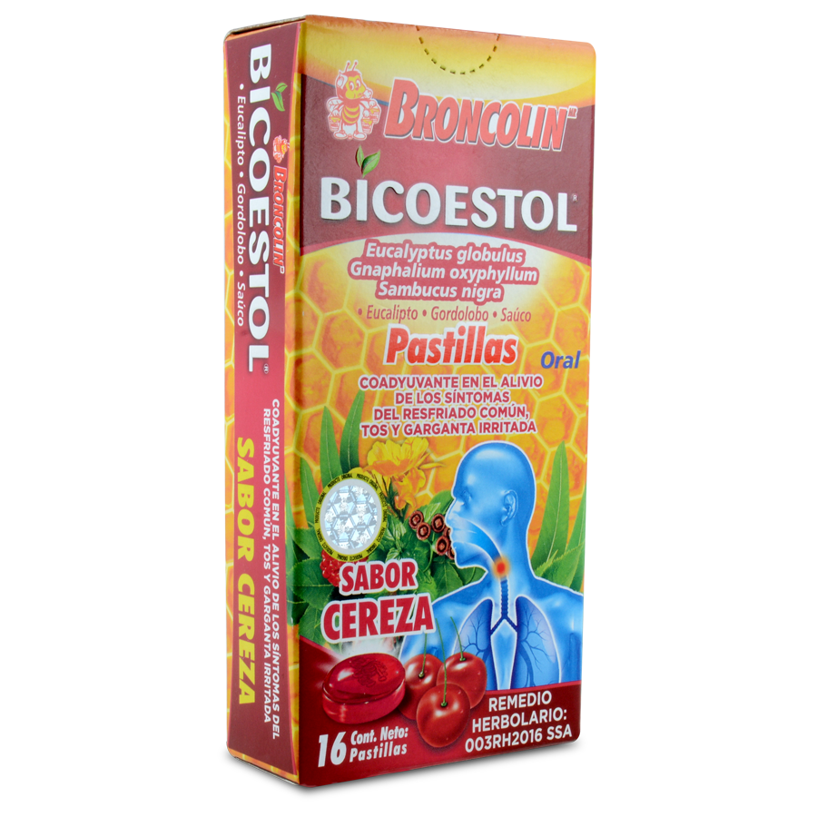 BICOESTOL SABOR CEREZA 16 PASTILLAS