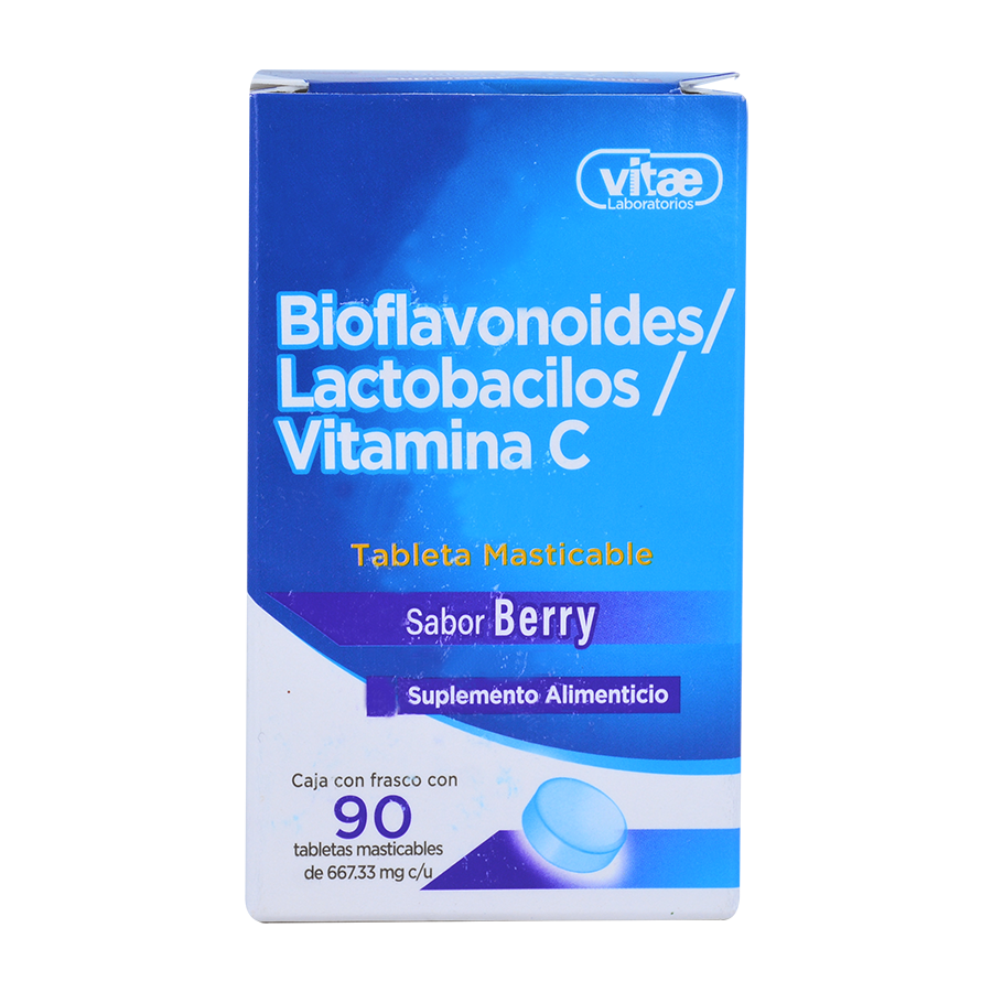 BIOFLAVONOIDES/LACTOBACILOS/VITAMINA C 90TABS