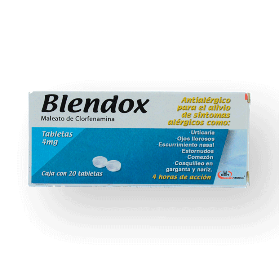 BLENDOX (CLORFENAMINA 4MG) 20TABS