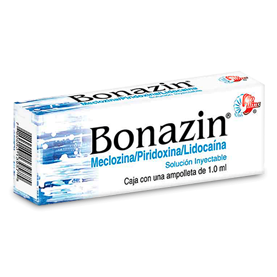 BONAZIN (MECLIZINA/PIRIDOXINA/LIDOCAINA 25MG/50MG/20MG/1ML) SOL 1AMP