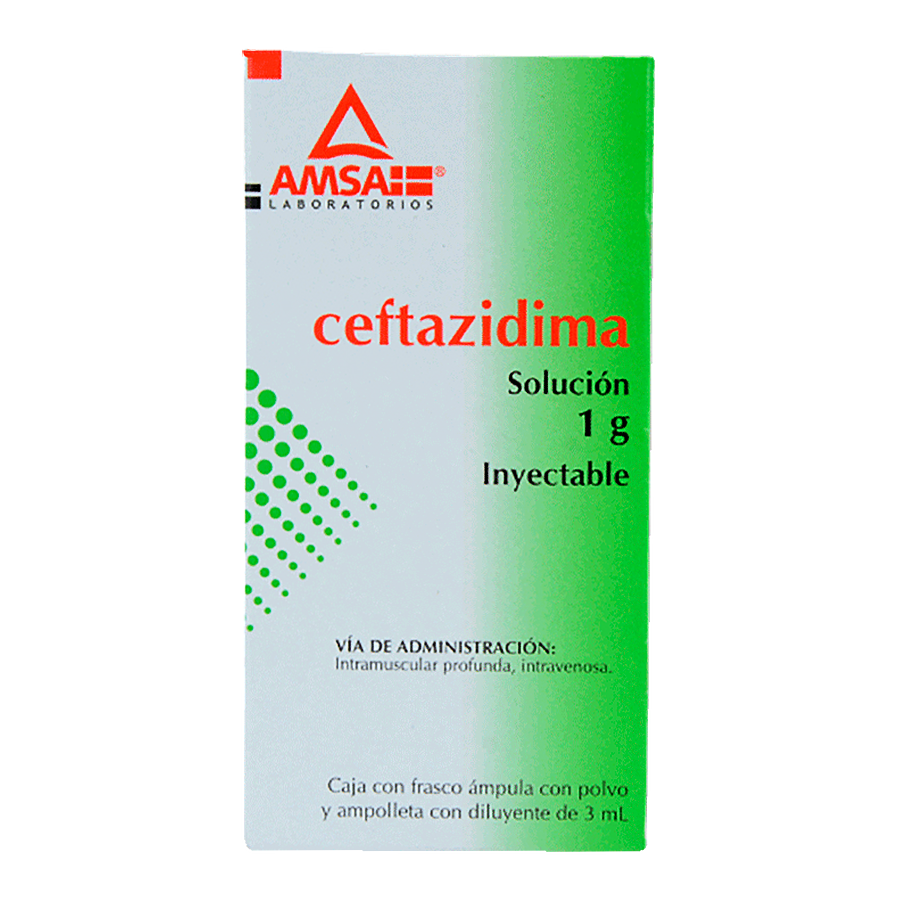 CEFTAZIDIMA 1G 1AMP SOL