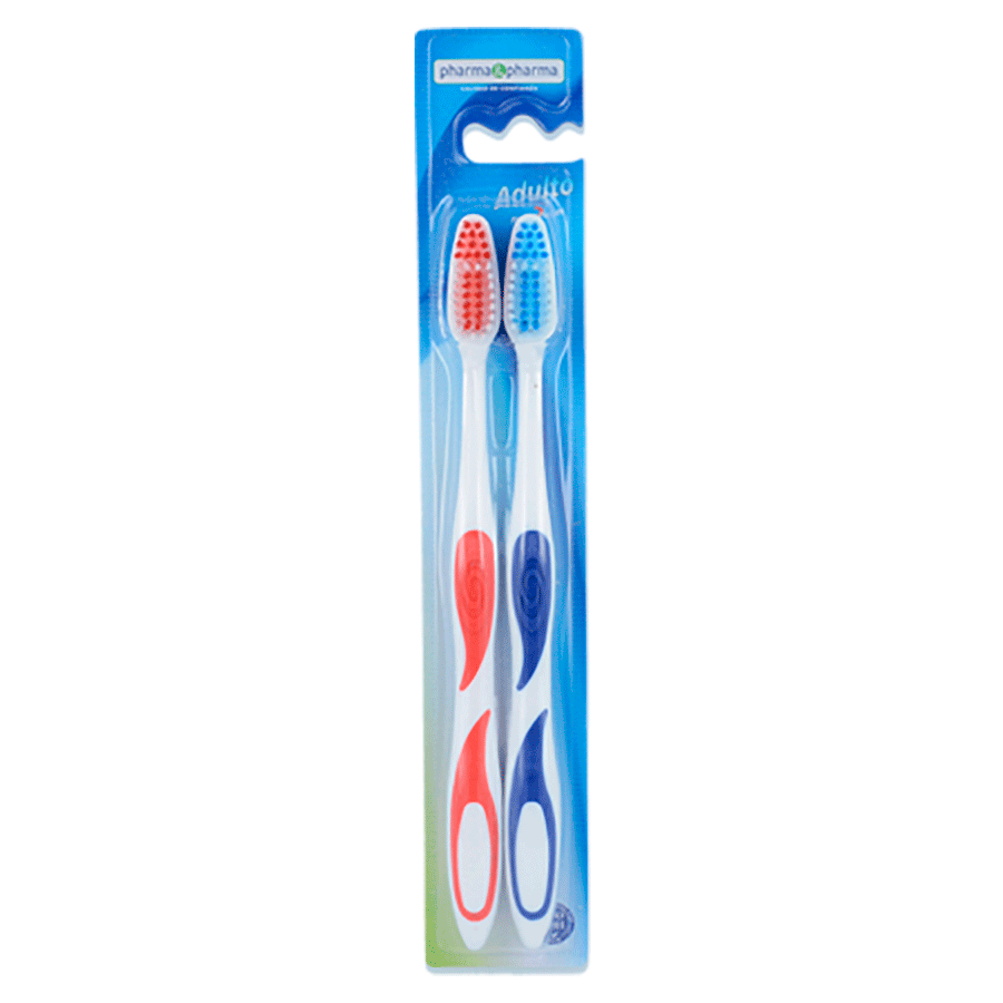 CEPILLO DENTAL ADULTO 2 PZAS