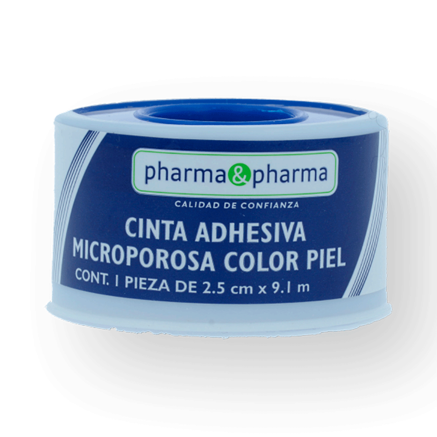 CINTA ADHESIVA MICROPOROSA COLOR PIEL 2.5CMx9.1M