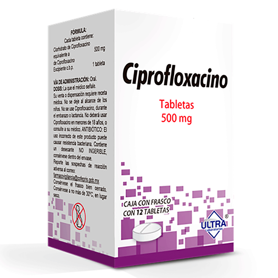 CIPROFLOXACINO 500MG 12TABS