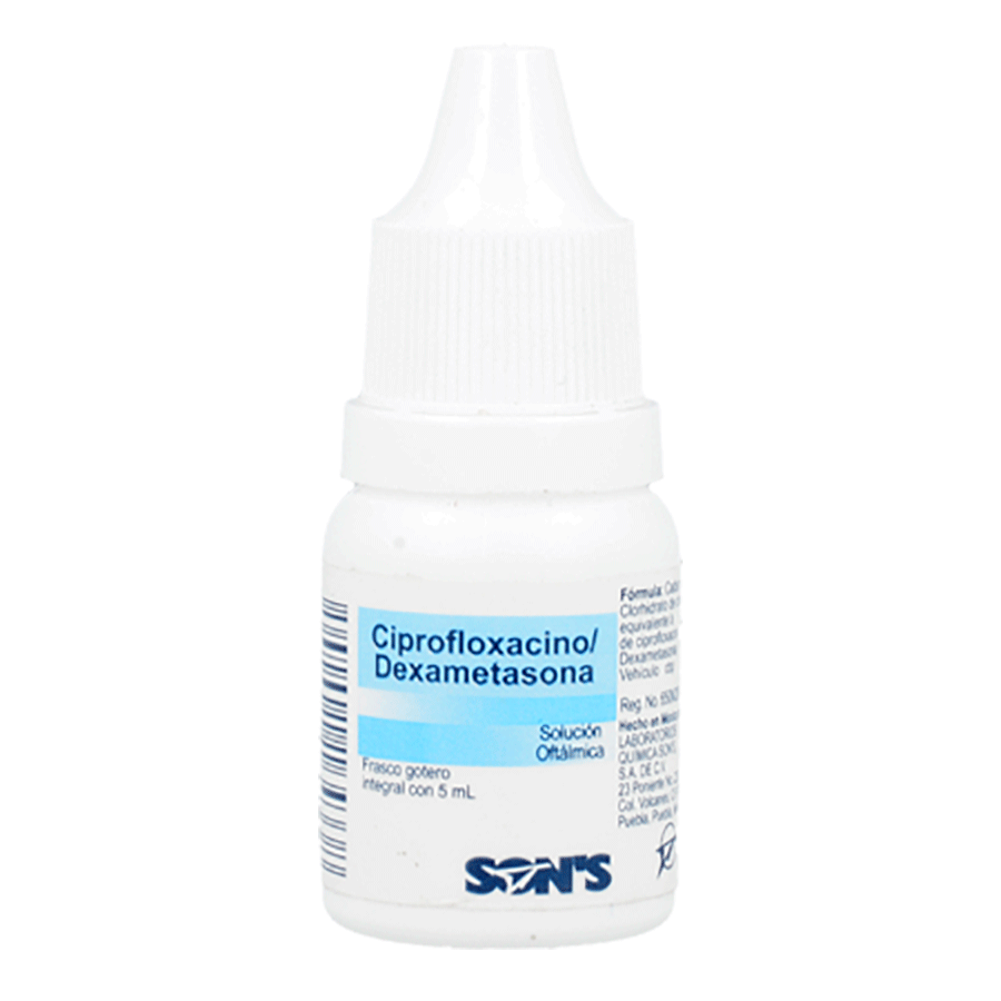 CIPROFLOXACINO/DEXAMETASONA 5ML SOL