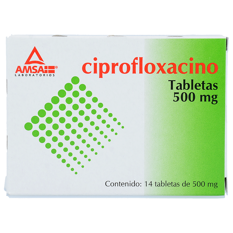 CIPROFLOXACINO 500MG 14 TABS