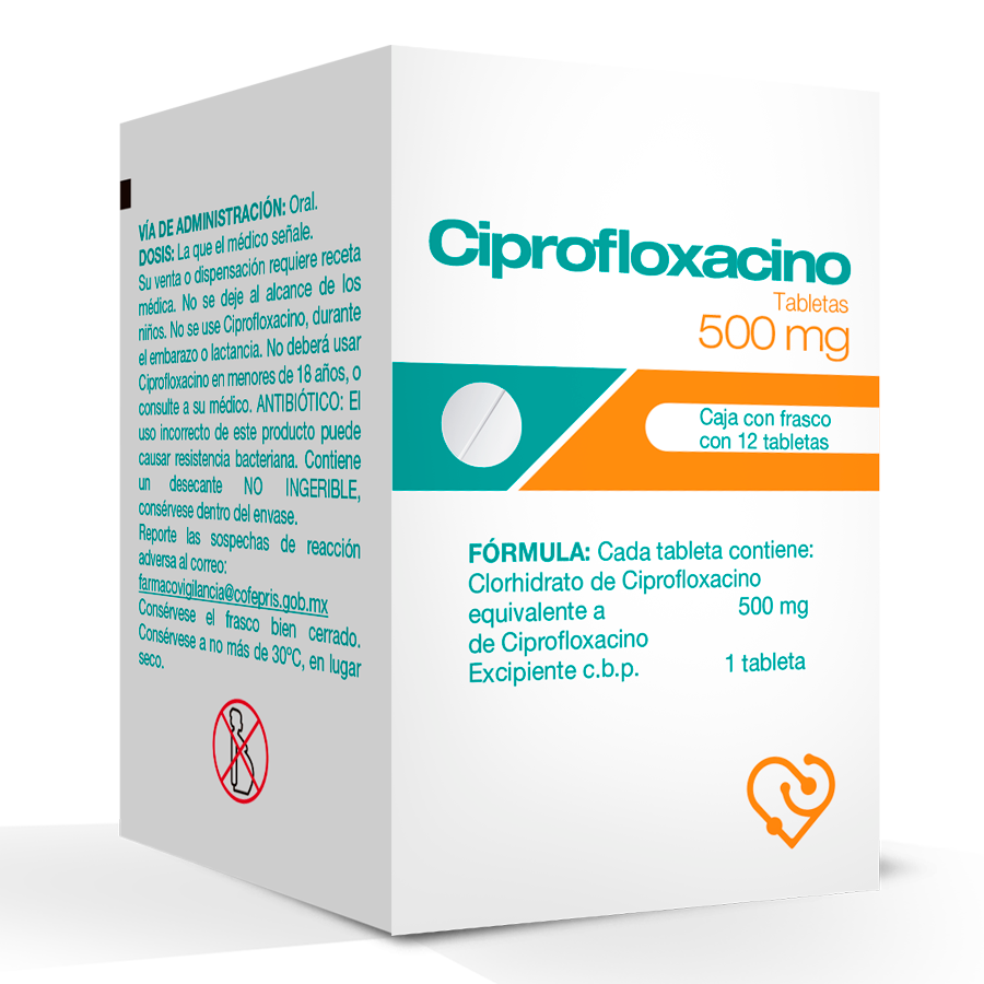 CIPROFLOXACINO 500MG 12TABS