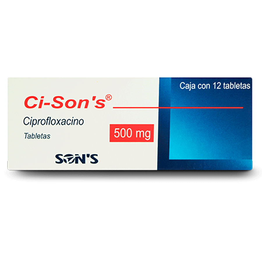 CI-SONS (CIPROFLOXACINO 500MG) 12TABS