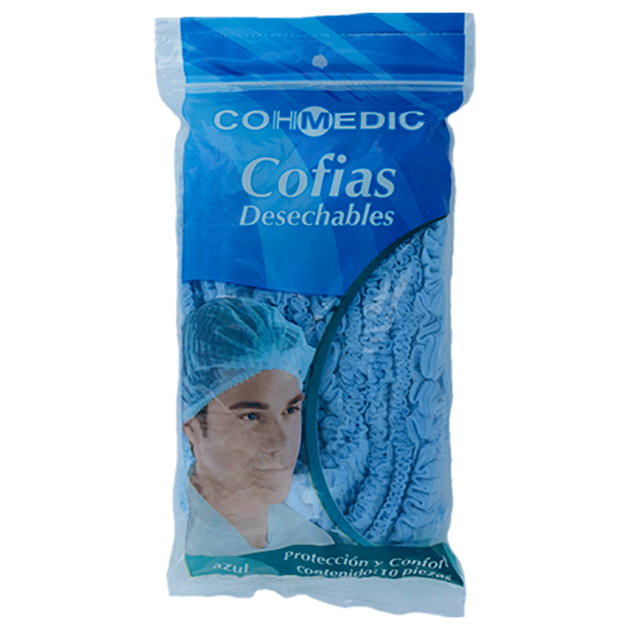 COFIAS DESECHABLES AZUL 10 PIEZAS