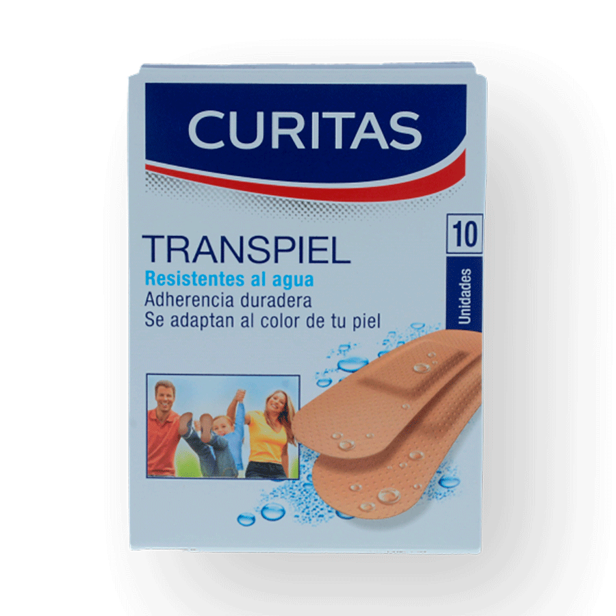 CURITAS BANDITAS ADHESIVAS TRANSPIEL 10 PZAS