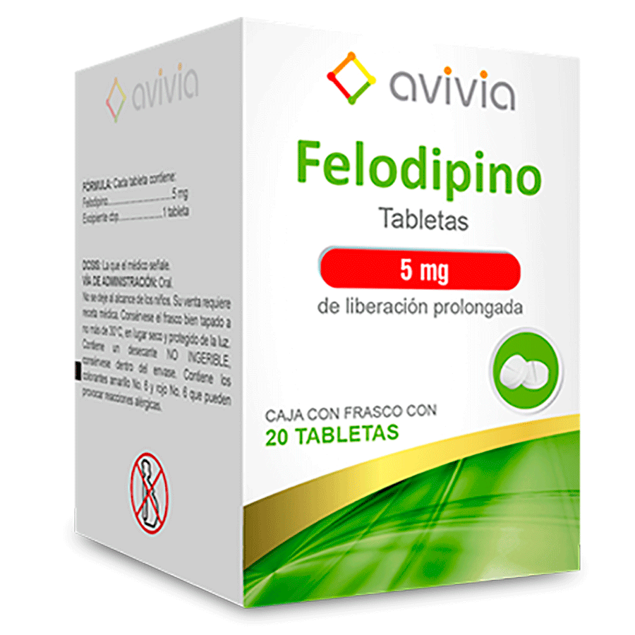 FELODIPINO 5MG 20TABS