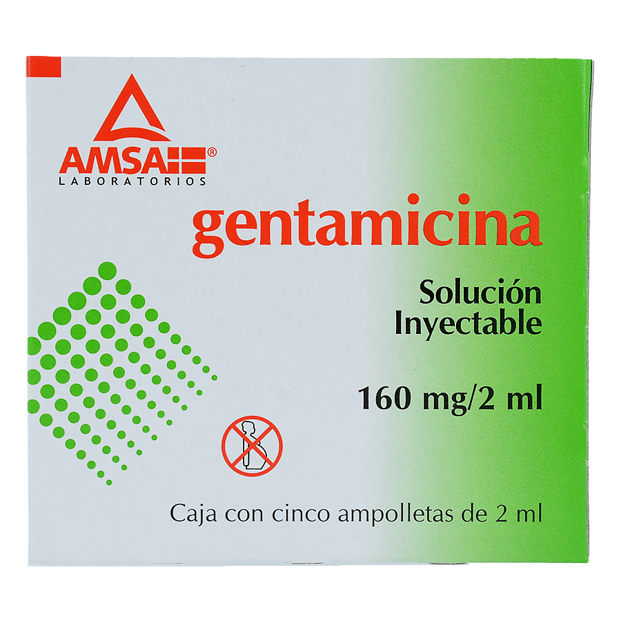 GENTAMICINA 160MG/2ML 5AMP SOL