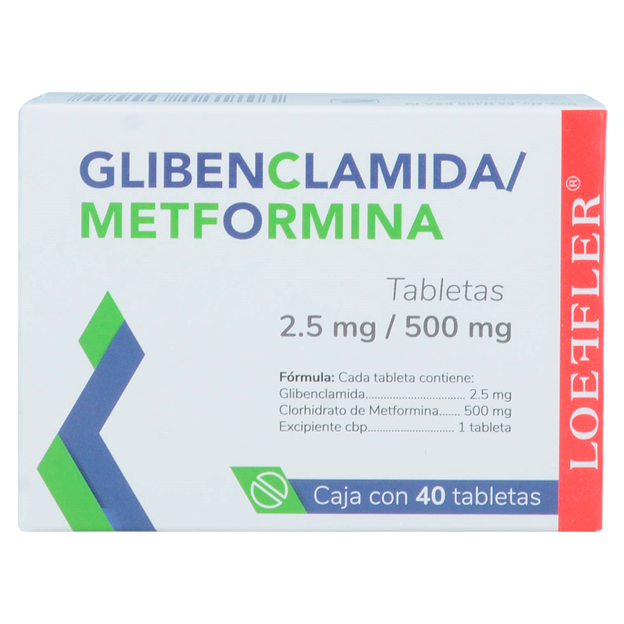 GLIBENCLAMIDA/METFORMINA 2.5MG/500M 40TABS