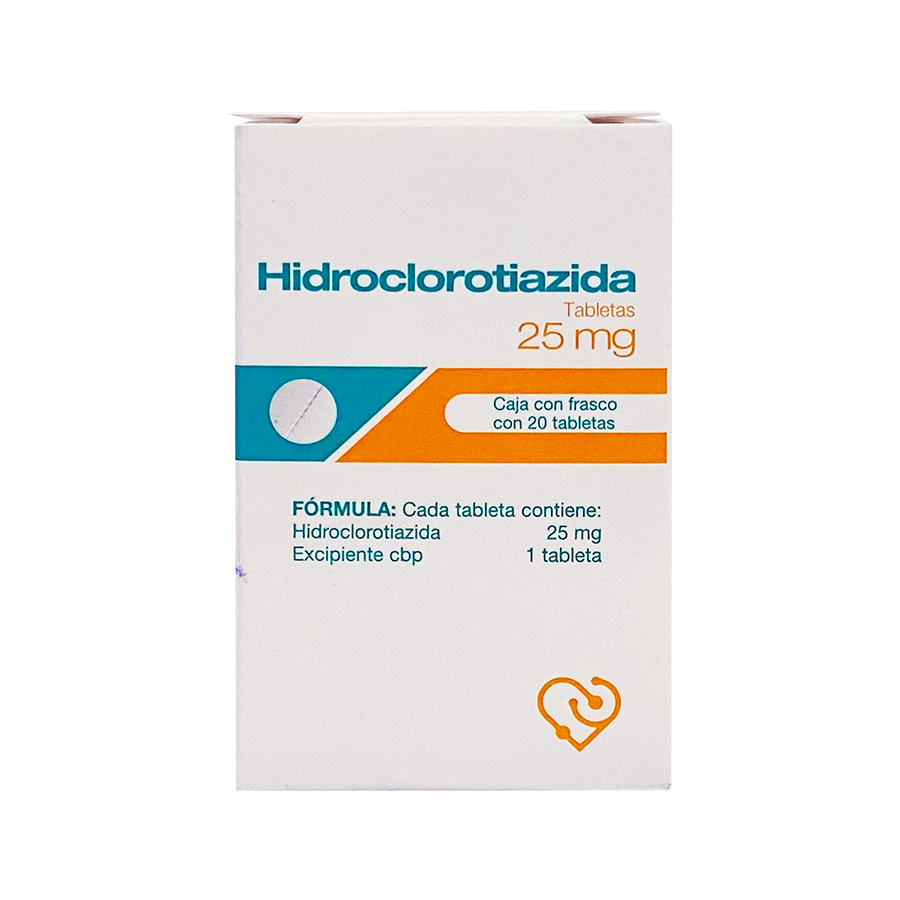 HIDROCLOROTIAZIDA 25MG 20TABS