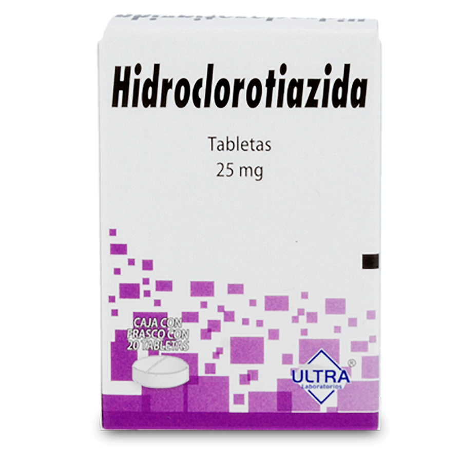 HIDROCLOROTIAZIDA 25MG 20TABS