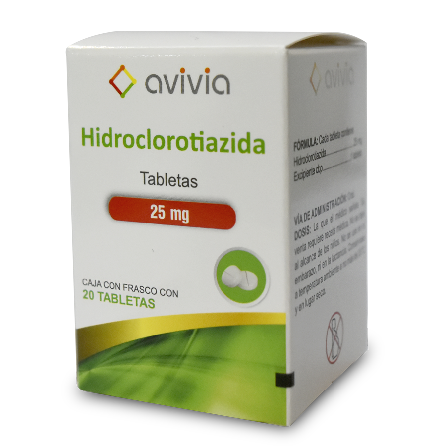 HIDROCLOROTIAZIDA 25MG 20TABS