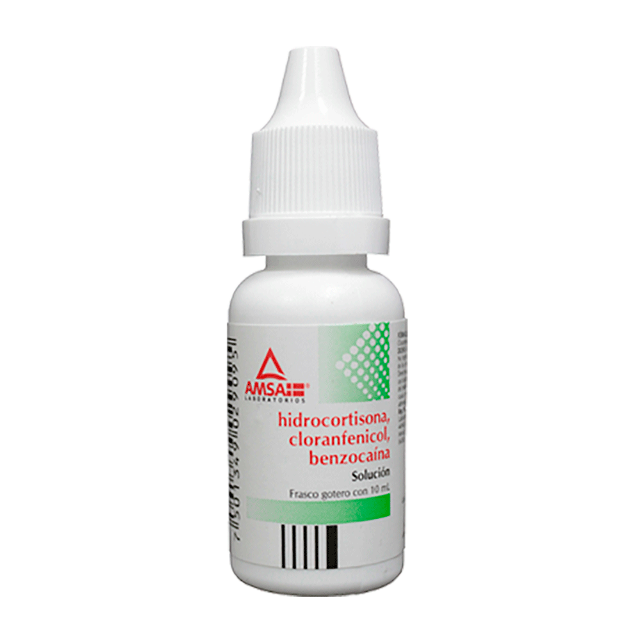 HIDROCORTIZONA/CLORANFENICOL/BENZOCAINA 10ML SOL