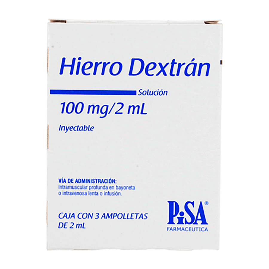 HIERRO/DEXTRAN 100MG/2ML 3AMP SOL