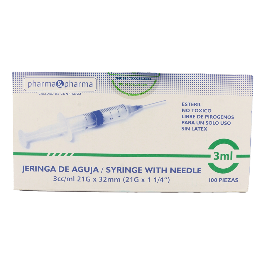 JERINGA 21G X 32MM 3ML100PZS