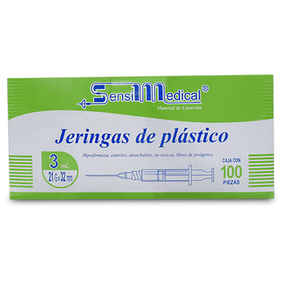 JERINGA 3ML VERDE 21GX32MM 100PZS