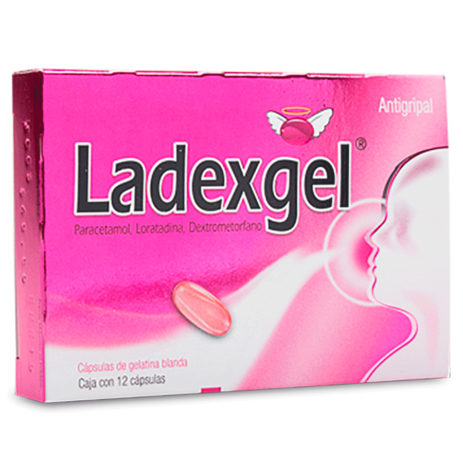 LADEXGEL (PARACETAMOL/DEXTROMETORFANO/LORATADINA) 12CAPS