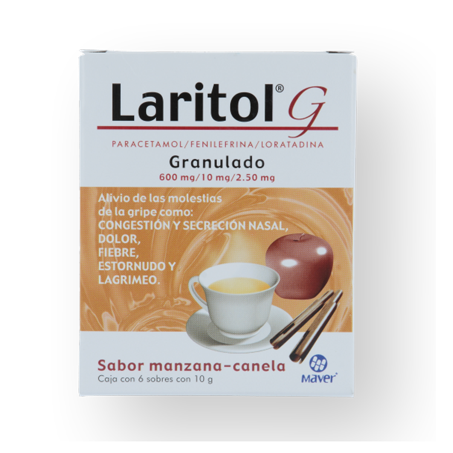 LARITOL G (600MG/10MG/2.5MG) 6SOB GRAN