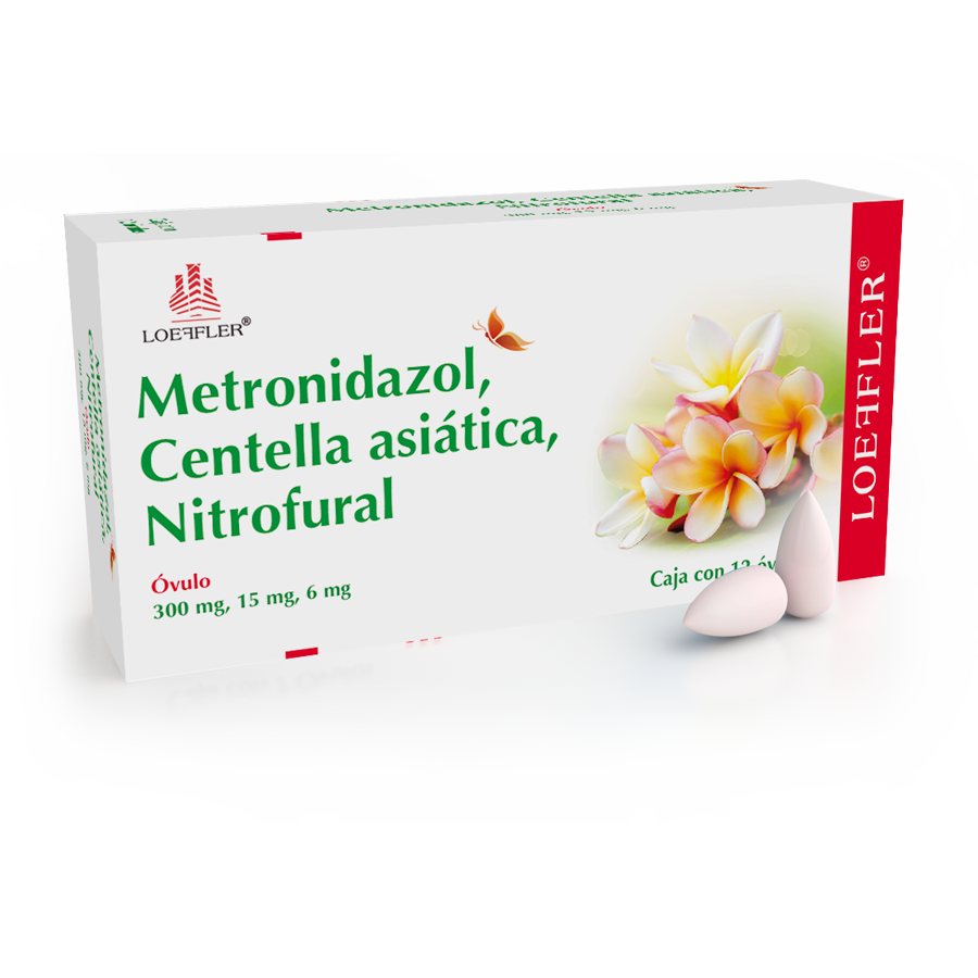 METRONIDAZOL/CENTELLA ASIATICA/NITROFURAL 300MG/15MG/6MG 12OVS