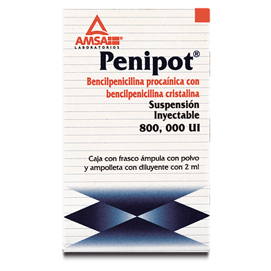 PENIPOT (800,000U/2ML) SOL 1AMP