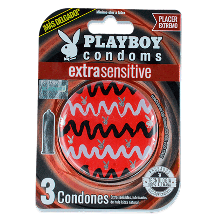 PLAYBOY CONDOMS EXTRASENSITIVE 3PZS