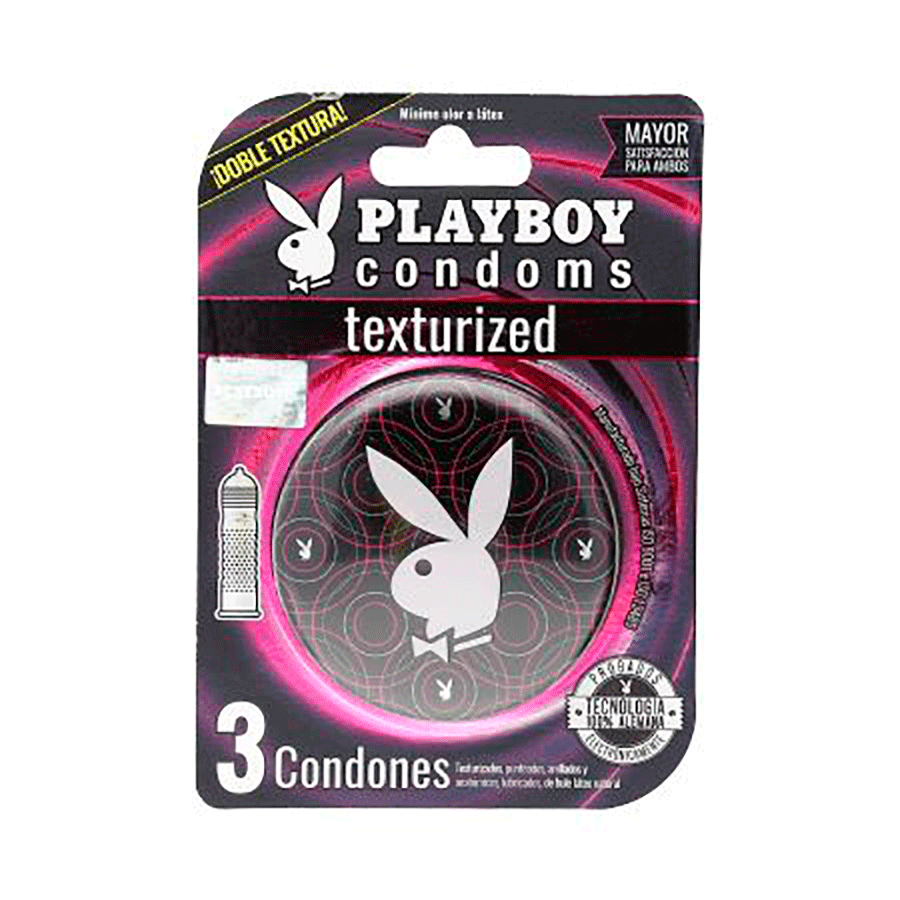 PLAYBOY CONDOMS TEXTURIZED 3PZS