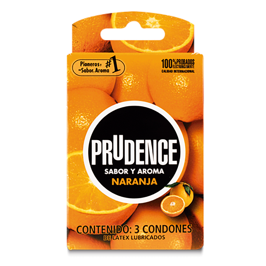 PRUDENCE NARANJA 3 CONDONES