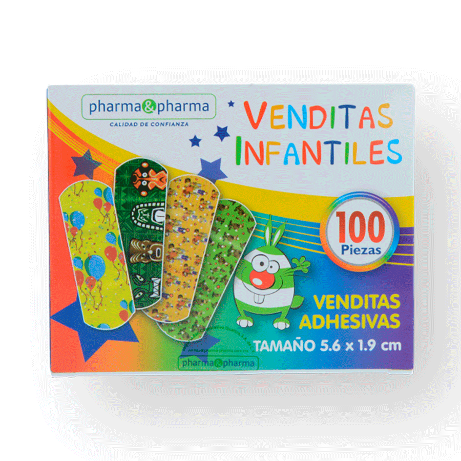 VENDITAS ADHESIVAS INFANTILES 100PZS